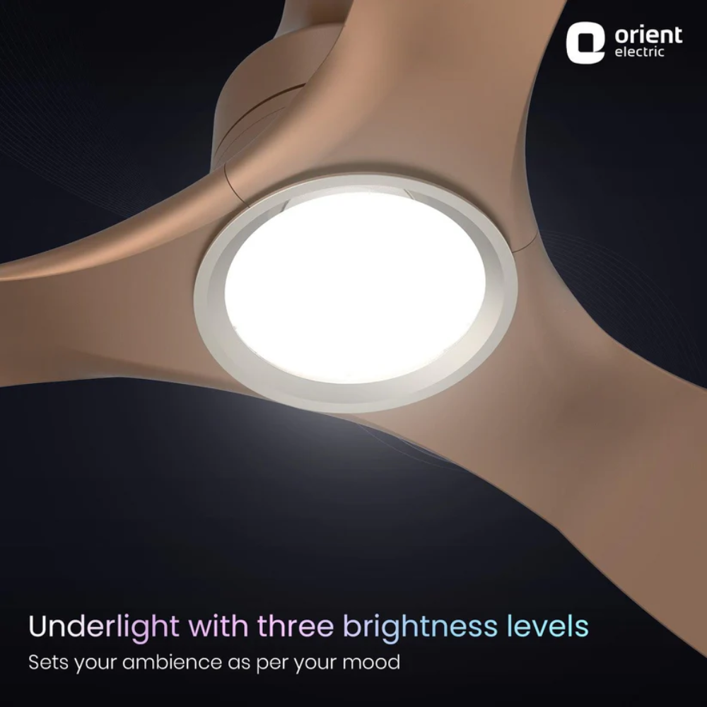 AEROSENSE SMART BLDC CEILING FAN UNDERLIGHT TANGERINE BROWN
